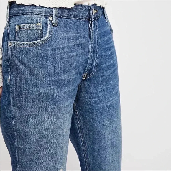 NWT Free People We The Free Maggie Mid Rise Straight In Sequoia Blue Sz 25 - Picture 3 of 12